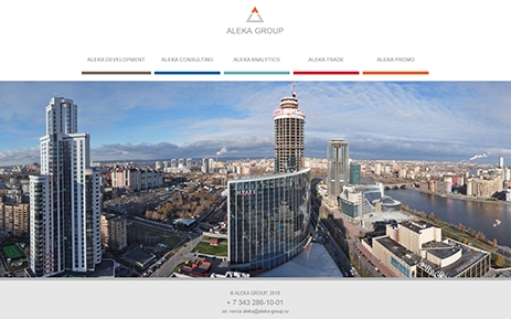 Корпоративный сайт девелопера Aleka